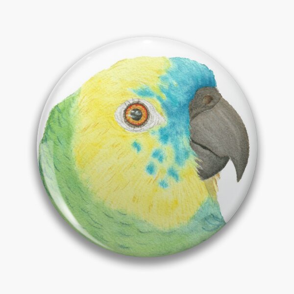 Item preview, Watercolor Turquoise-fronted amazon - parrot painting designed and sold by L'Atelier Oranjade.