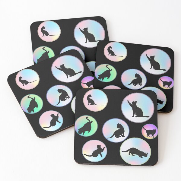 Item preview, Cat Bubbles on Black designed and sold by MoodyCarp.