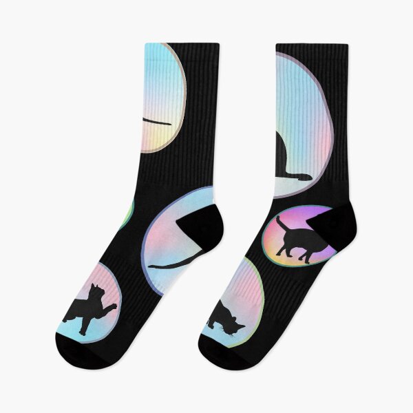 Item preview, Cat Bubbles on Black designed and sold by MoodyCarp.