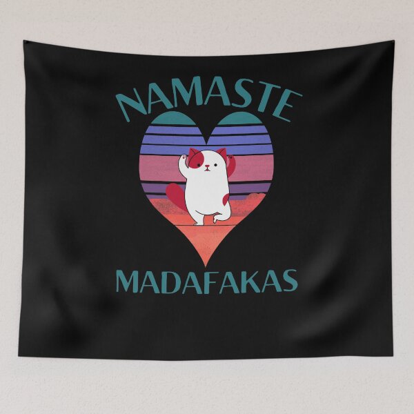 Item preview, Namaste Madafakas Day Funny Vintage Yoga Gift For Yoga Lover  designed and sold by arteesy.