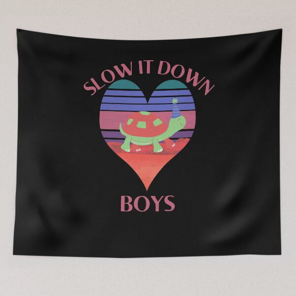 Item preview, SLOW IT DOWN BOYS  FUNNY YOGA Design With TURTLE, Vintage Yoga Gift For Yoga Lover  designed and sold by arteesy.