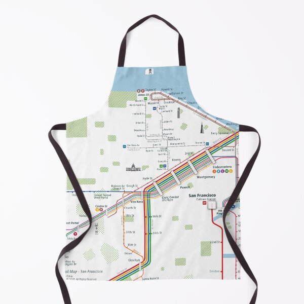 Item preview, San Francisco City Rail Map Square designed and sold by AnsgarVollmer.