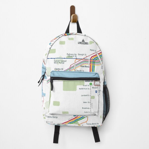 Item preview, San Francisco City Rail Map Square designed and sold by AnsgarVollmer.