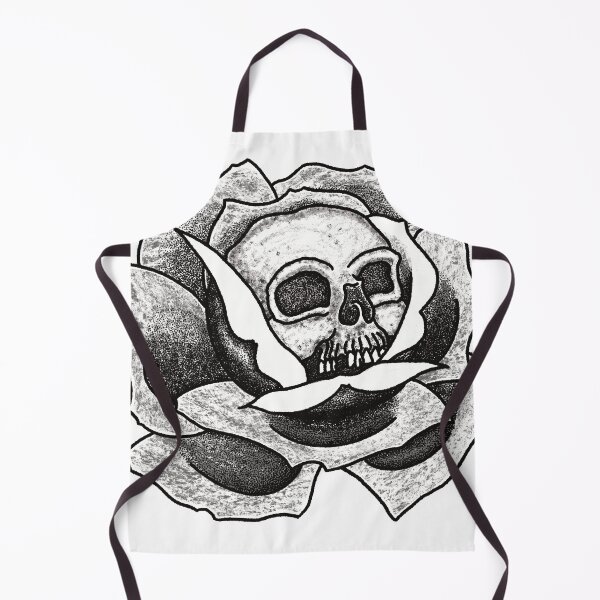 Item preview, Black rose of death. Skull in rose black and white.  designed and sold by Elixerdesign.