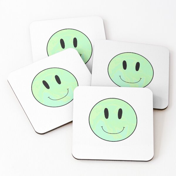 Item preview, Pastel Green Marbled Smiley Face designed and sold by lilystickers65.