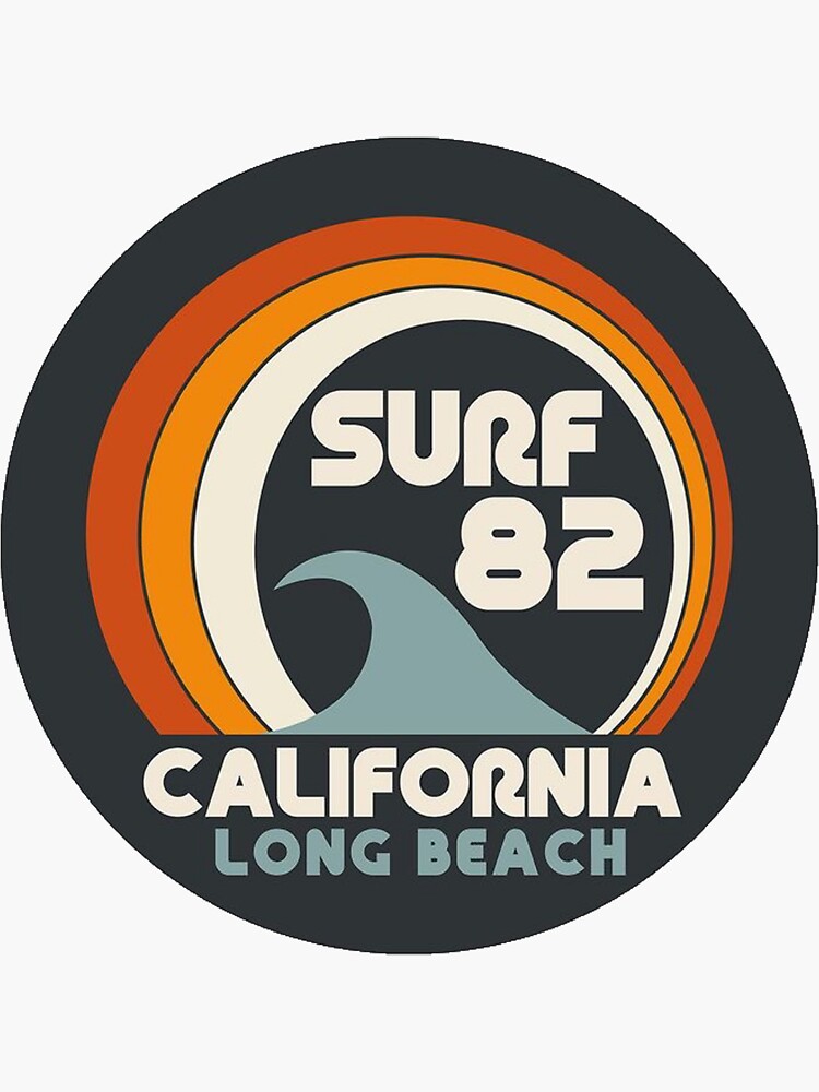Aperçu 3 sur 3. Sticker avec l'œuvre Surf en Californie créée et vendue par Surf-Store.