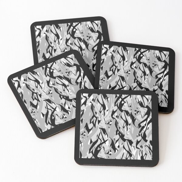 Item preview, Black and White and grey zebra camo pattern designed and sold by Maanya-Tees.