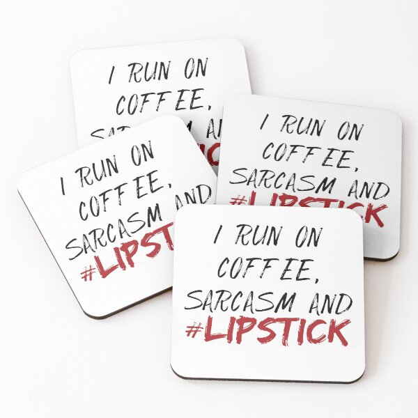 Artikelvorschau, Ich laufe mit Kaffee, Sarkasmus und Lippenstift Hashtag entworfen und verkauft von johnanderson23.