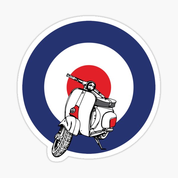 Item preview, MOD Scooter and Roundel designed and sold by Surfer Dave Designs.