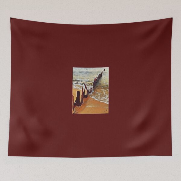 Item preview, Photograph of old groynes in the sea, then edited in color designed and sold by Pelikancrazy.