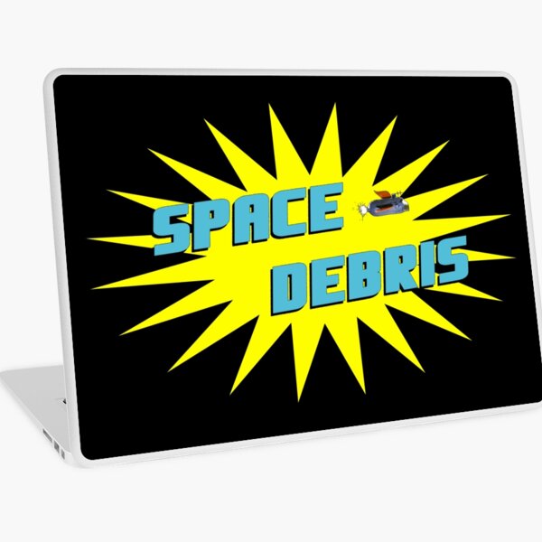 Space Debris logo with rocketship Laptop Skin