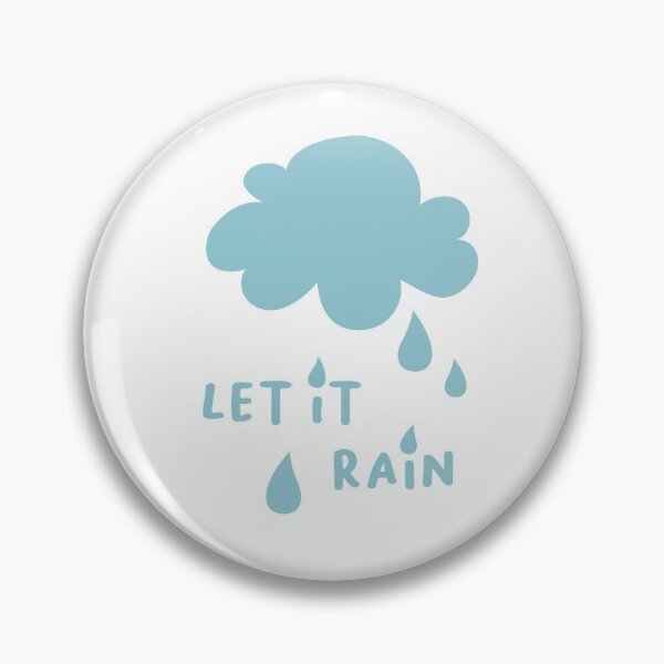 Item preview, Let it rain cloud rain sky weather Scandinavian pastel quote light blue designed and sold by eskima.
