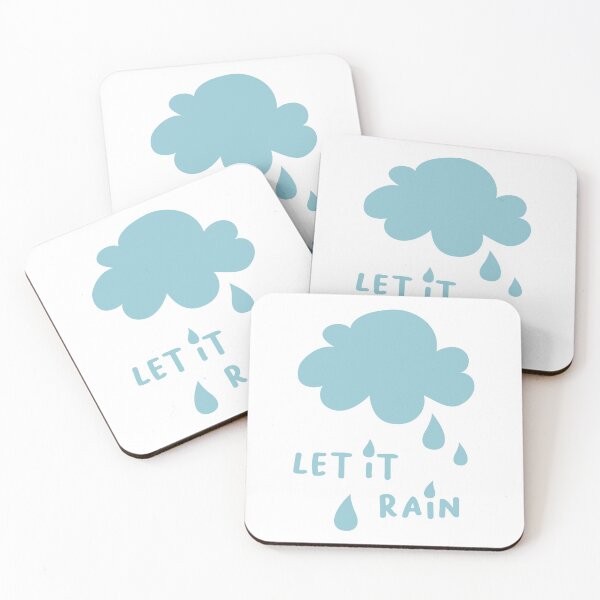 Item preview, Let it rain cloud rain sky weather Scandinavian pastel quote light blue designed and sold by eskima.