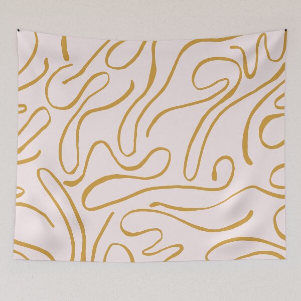 Item preview, Crinkles and twists in gold designed and sold by printhappy.