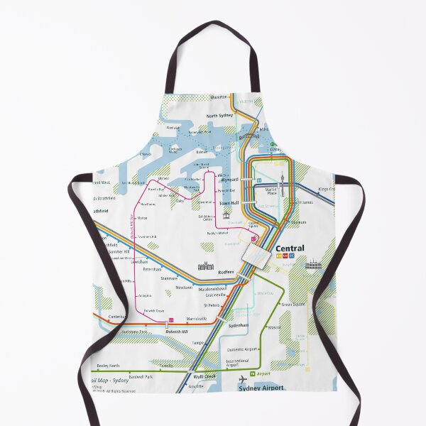 Item preview, Sydney City Rail Map Square designed and sold by AnsgarVollmer.
