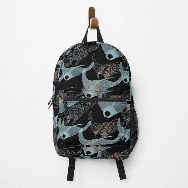 Item preview, Marine seamless pattern with space manta rays, abodes of the underwater world designed and sold by ANAKOTO.