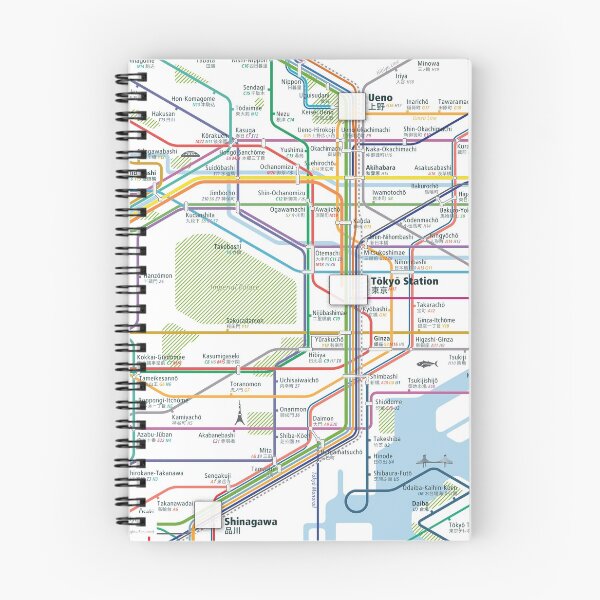 Item preview,  Tokyo City Rail Map Square designed and sold by AnsgarVollmer.
