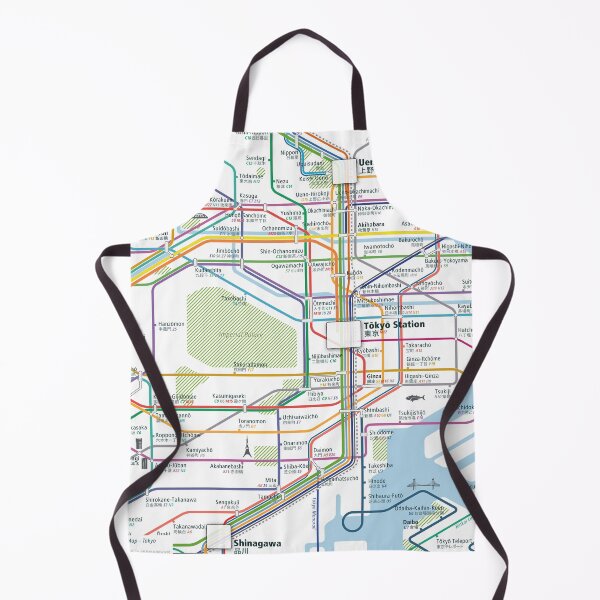 Item preview, Tokyo City Rail Map Square designed and sold by AnsgarVollmer.