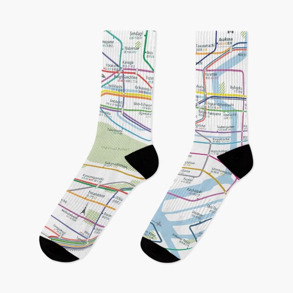 Item preview,  Tokyo City Rail Map Square designed and sold by AnsgarVollmer.