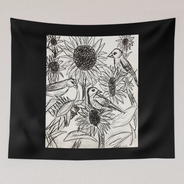 Item preview, Sparrows and Sunflowers designed and sold by MargoCamille.