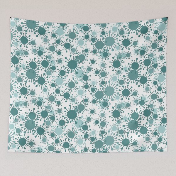 Item preview, Seamless pattern blue coronavirus designed and sold by NeteDesign.