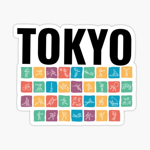 Autocollant Tokyo 2021 Japon Jeux Olympiques sticker résistant aux UV Autocollant Tokyo 2021 Japon Jeux Olympiques sticker résistant aux UV