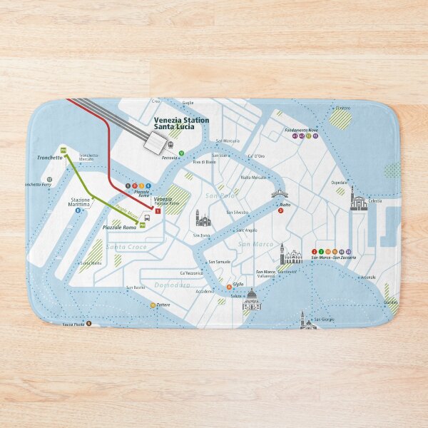 Item preview, Venice City Rail Map Square designed and sold by AnsgarVollmer.