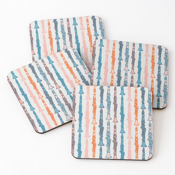 Item preview, Clarinet parade pattern in vintage colours designed and sold by NattyDesigns.