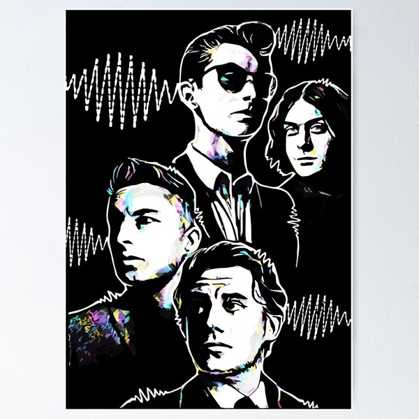  Arctic Monkeys Poster - AM - Indie Rock Poster - Custom Band  Posters - Alex Turner, Matt Helders, Jamie Cook, Nick O'Malley (24x36):  Posters & Prints