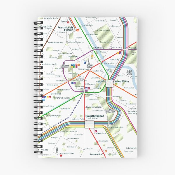 Item preview, Vienna City Rail Map Square designed and sold by AnsgarVollmer.