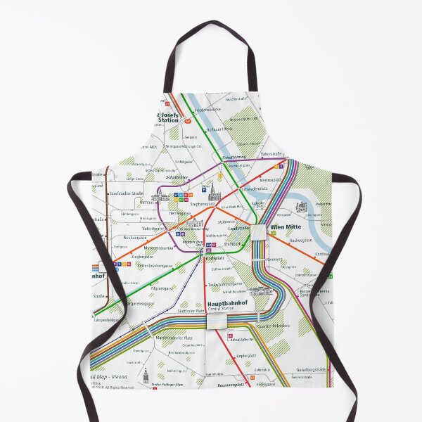 Item preview, Vienna City Rail Map Square designed and sold by AnsgarVollmer.
