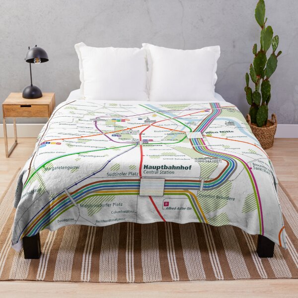 Item preview, Vienna City Rail Map Square designed and sold by AnsgarVollmer.