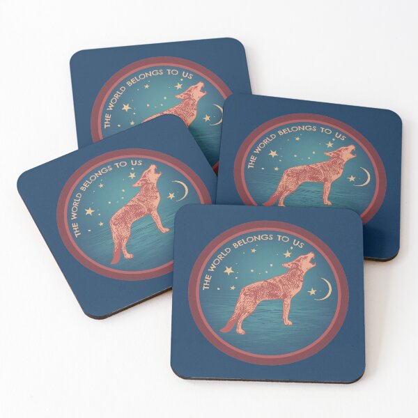 Item preview, Coyote Howling At Night; Vintage Woodcut Style designed and sold by spatiumnatura.