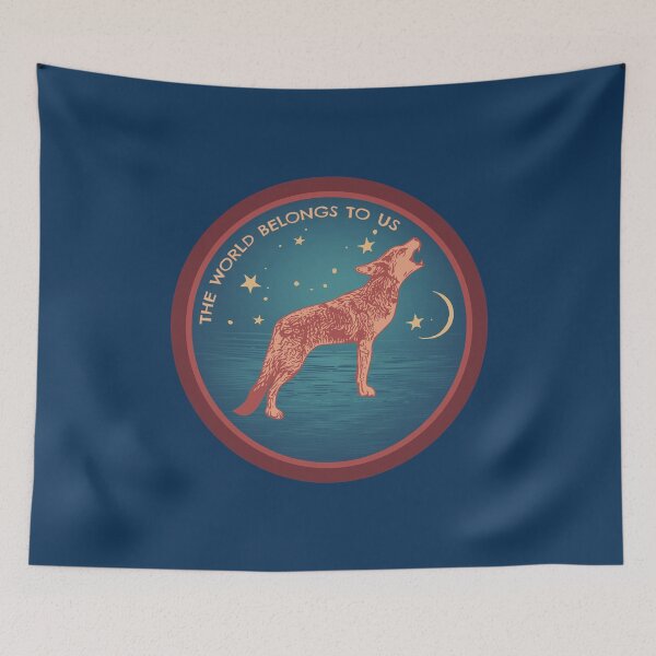 Item preview, Coyote Howling At Night; Vintage Woodcut Style designed and sold by spatiumnatura.