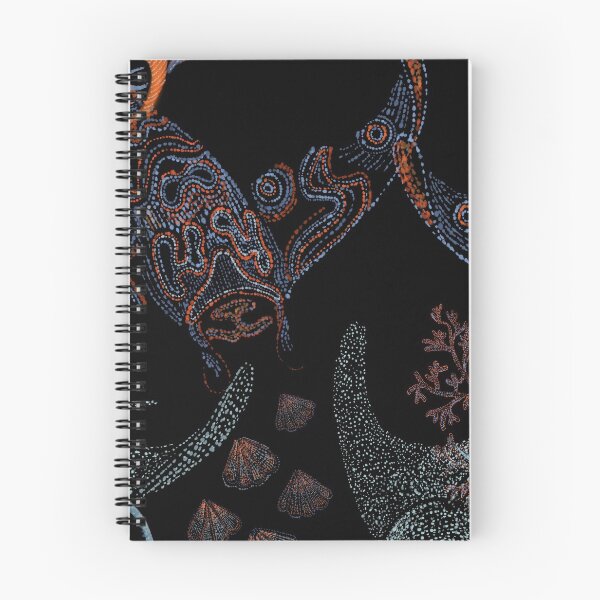 Item preview, Marine seamless pattern with space manta rays, lobsters, corals, octopuses, abodes of the underwater world designed and sold by ANAKOTO.