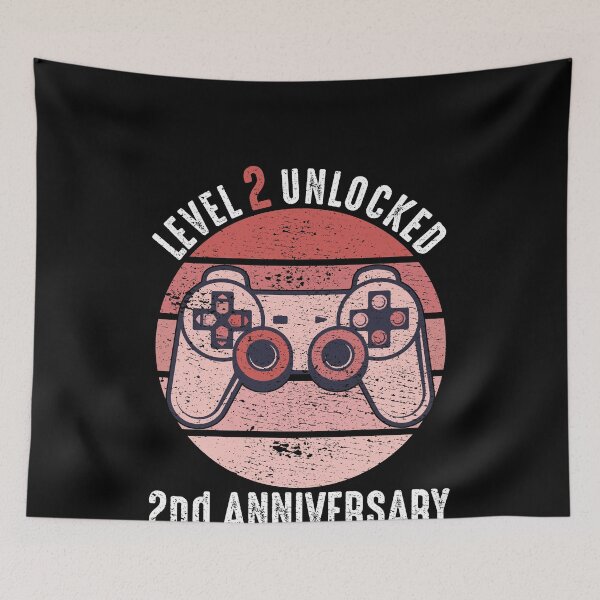 Item preview, Level 2 Unlocked 2nd Anniversary designed and sold by RandomStuffShop.