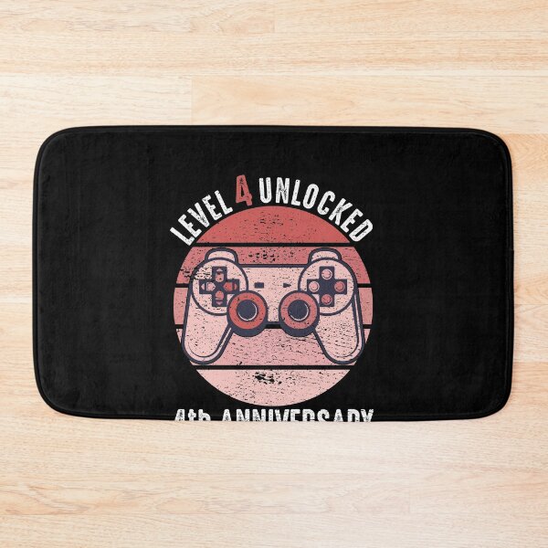 Item preview, Level 4 Unlocked 4th Anniversary designed and sold by RandomStuffShop.