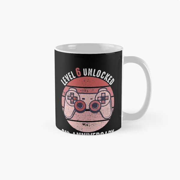 Item preview, Level 6 Unlocked 6th Anniversary designed and sold by RandomStuffShop.