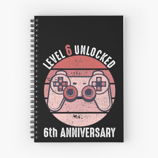 Item preview, Level 6 Unlocked 6th Anniversary designed and sold by RandomStuffShop.