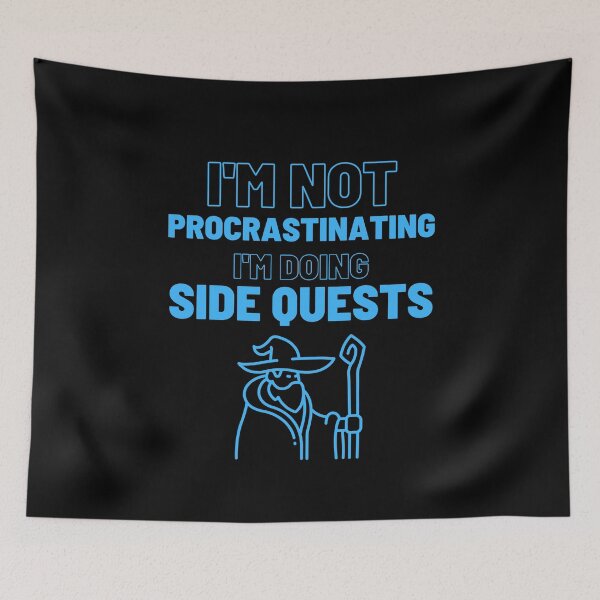 Item preview, I'm Not Procrastinating I'm doing Side Quest (male mage) designed and sold by Quineveer Alice.