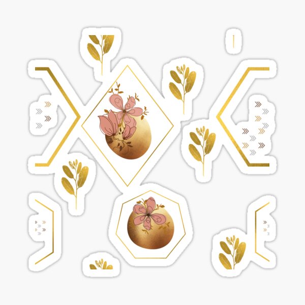 Item preview, Golden Sun Rose Geometric Flower Design designed and sold by Jesseika75.