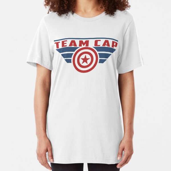 PLEASE SUPPORT TEAM CAP Slim Fit T-Shirt