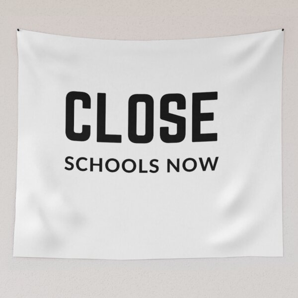 Item preview, Close schools now  sarcastic quote sticker [P-Q 116][751]  designed and sold by HIPNOTIZAR  CRAFTS.