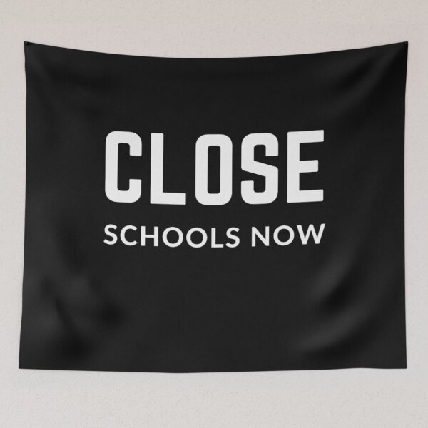Item preview, Close schools now  sarcastic quote sticker [P-Q 116B][752]  designed and sold by HIPNOTIZAR  CRAFTS.