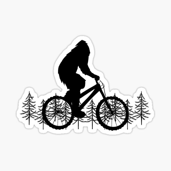 Funny a big yeti riding bicycle Royalty Free Vector Image