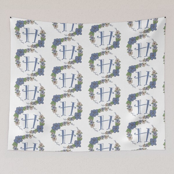 Item preview, Blue Floral H designed and sold by missmann.