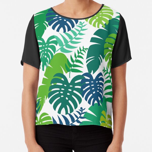Carnival of Leaves Chiffon Top