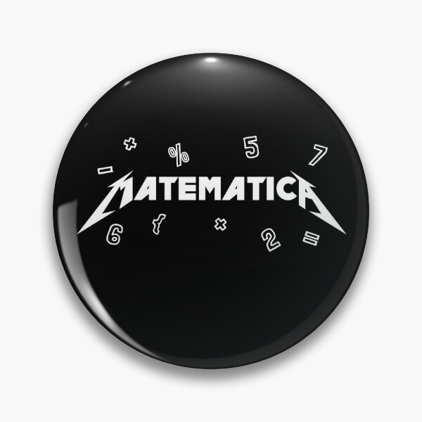 Matematica (black on white) Pin for Sale by Vladan Seva
