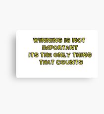 Winning Canvas Print