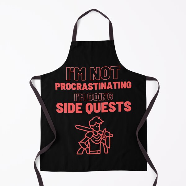 Item preview, I'm Not Procrastinating I'm doing Side Quest (male knight) designed and sold by Quineveer Alice.